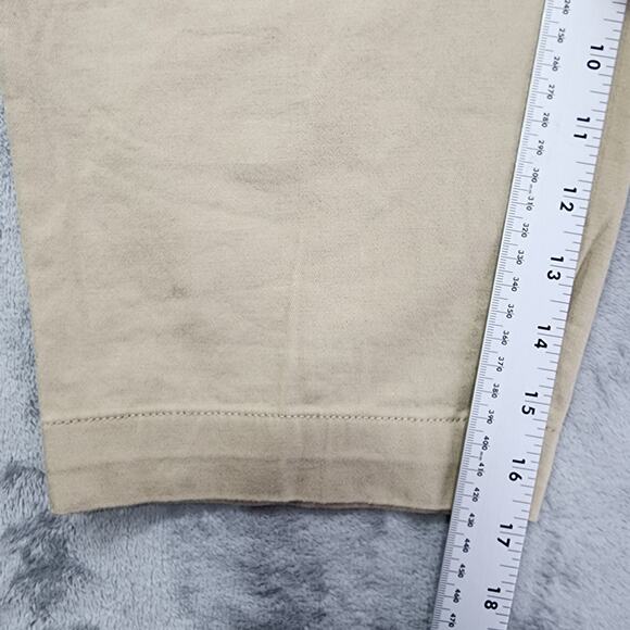 St Johns Bay Pants Womens 18P PETITE Tan Khaki High Rise Stretch Cotton Preppy - Picture 11 of 13